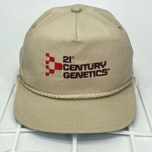 21st Century Genetics Embroidered Logo on K-Brand USA Leather Strap Hat (H18)